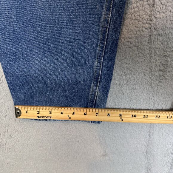 Carhartt Jeans Mens 36x30 Blue Denim Straight Leg Light Wash Work Wear B18 DST - Picture 5 of 10